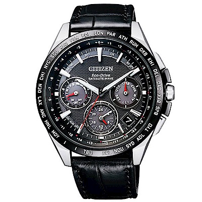 CITIZEN 廣告款 GPS衛星光動能皮腕錶43mmCC9015-03E