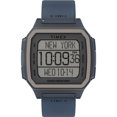 TIMEX 天美時 電子系列 電子錶 ( 灰藍 TXTW2U56500)