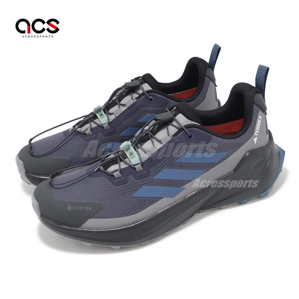 adidas 越野跑鞋Terrex Trailmaker 2 GTX SL 男鞋黑藍防水抽繩戶外運動