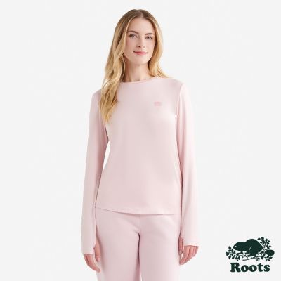 Roots 女裝-RENEW KNIT CLASSIC 長袖上衣-淡粉色
