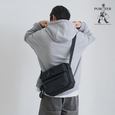 PORTER INTERNATIONAL - 高效整備LIBERAL斜背包 - 黑