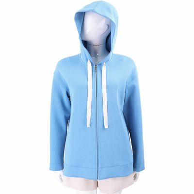 MAX MARA-’S Max Mara SMMDORIA 反面字母刺繡 藍色棉質連帽外套 夾克