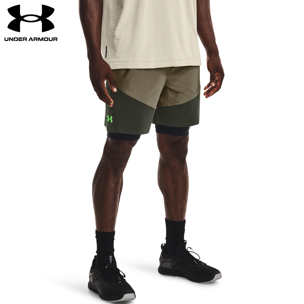 【UNDER ARMOUR】UA男 Knit Woven短褲-優惠商品 (綠色系)