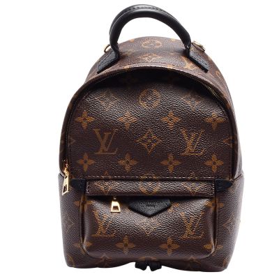 LOUIS VUITTON路易威登 LV M41562 PALM SPRINGS系列MINI Monogram帆布拉鍊後背/斜背包