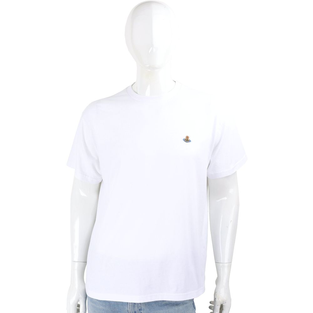 Vivienne Westwood Classic 男女可穿 刺繡星球標誌純棉短袖T恤 TEE-多色可選 (白色)