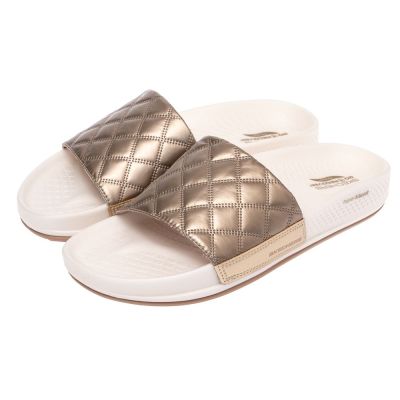 【SKECHERS】62-SKECHERS 女鞋 健走系列 拖鞋 ARCH FIT HYPER SLIDE - COZY FIT - 141711GLD