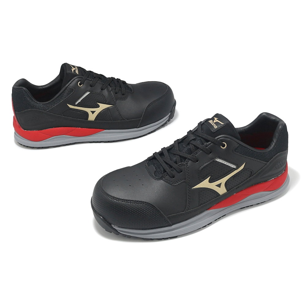 Mizuno 工作鞋Prime Fit HW II 11L 男鞋作業員黑金防護鞋止滑美津濃