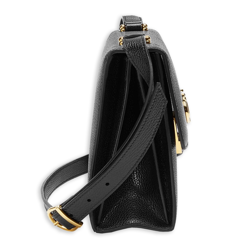 GUCCI 古馳】575934 經典ZUMI系列金色雙G LOGO馬銜鍊環皮革肩背 GUCCI 古馳】575934 經典ZUMI系列金色雙G LOGO馬銜鍊環皮革肩背