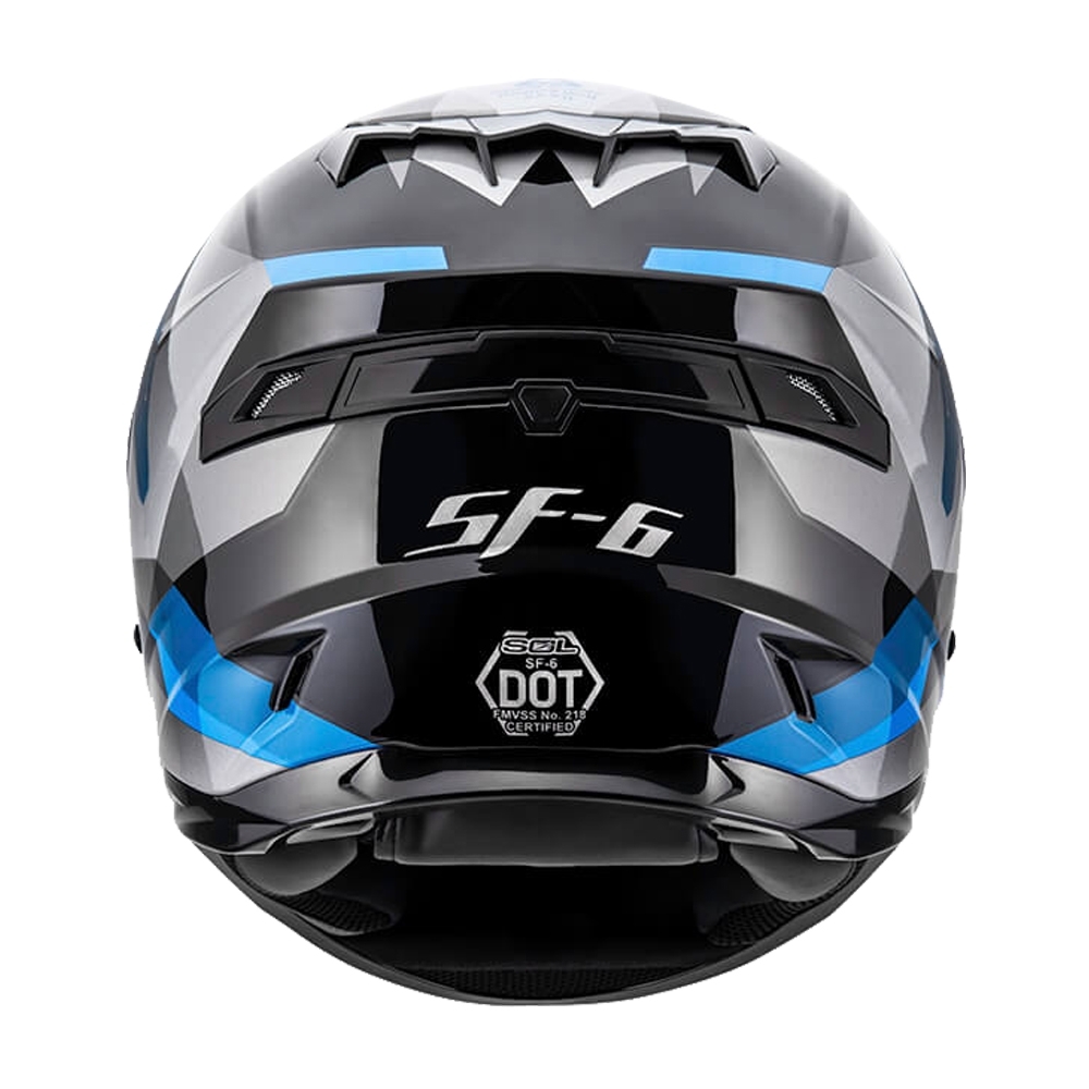 SOL】SF-6 獨角獸黑/藍全罩(安全帽│機車│內襯│鏡片│全罩式│藍芽耳機槽│內墨鏡片│GOGORO) | 全罩安全帽| Yahoo購物中心