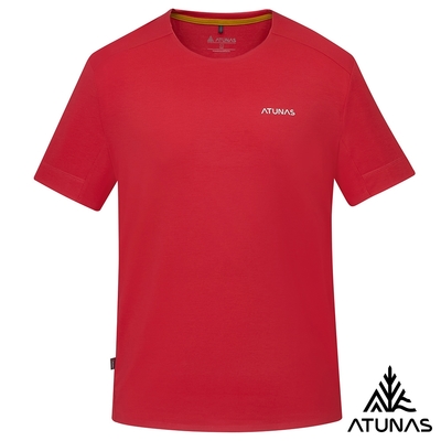 【ATUNAS 歐都納】男款POLARTEC DELTA短袖T恤A1TS2502M紅/抗臭/透氣/涼感/彈性/戶外休閒
