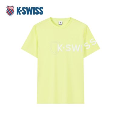 K-SWISS 短袖T恤 T-SHIRTKC7622MCTS18 男上衣 男裝 淡鹅黄色 1010308-740
