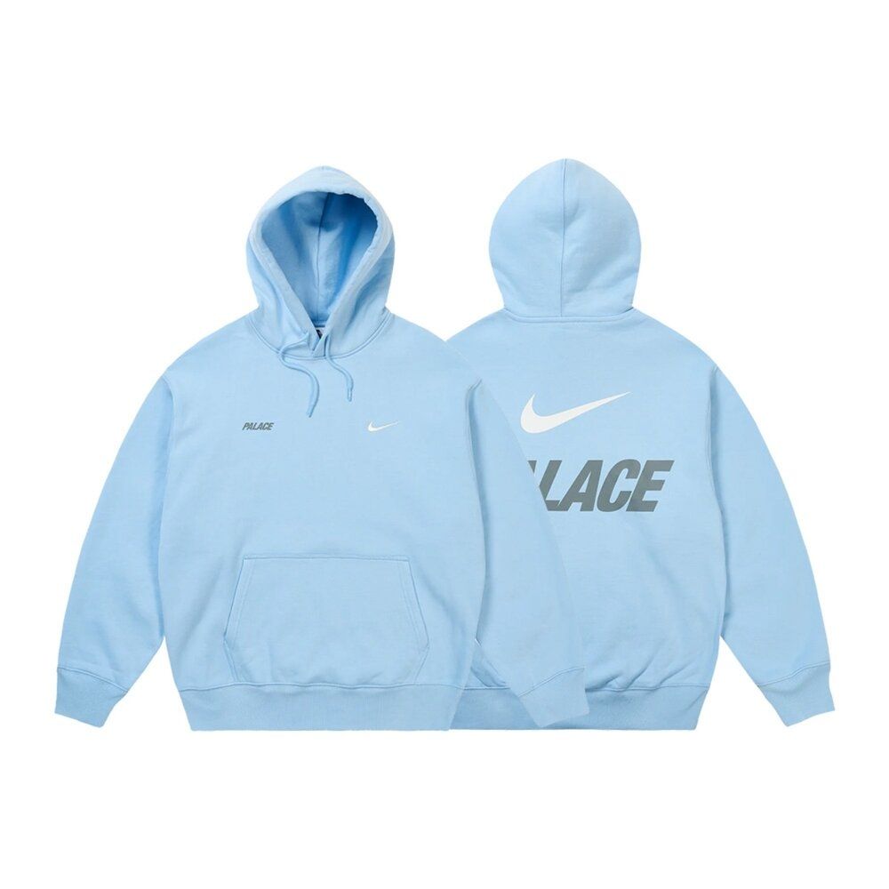 Palace x Nike Font Swoosh Hood 帽T 炭灰/淺灰/黑/天藍P28NHD00