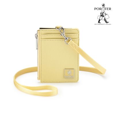 PORTER INTERNATIONAL - 復古品味MORI證件套 - 鵝黃色