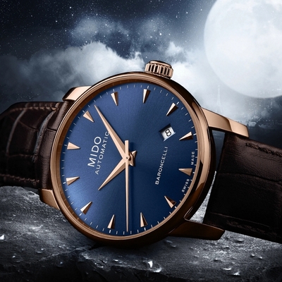MIDO美度 官方授權 BARONCELLI永恆系列 典雅機械腕錶 錶 手錶 送禮 38mm/ M86003158