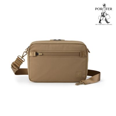PORTER INTERNATIONAL - 自由探索VENTURE雙層斜背包 - 駝色