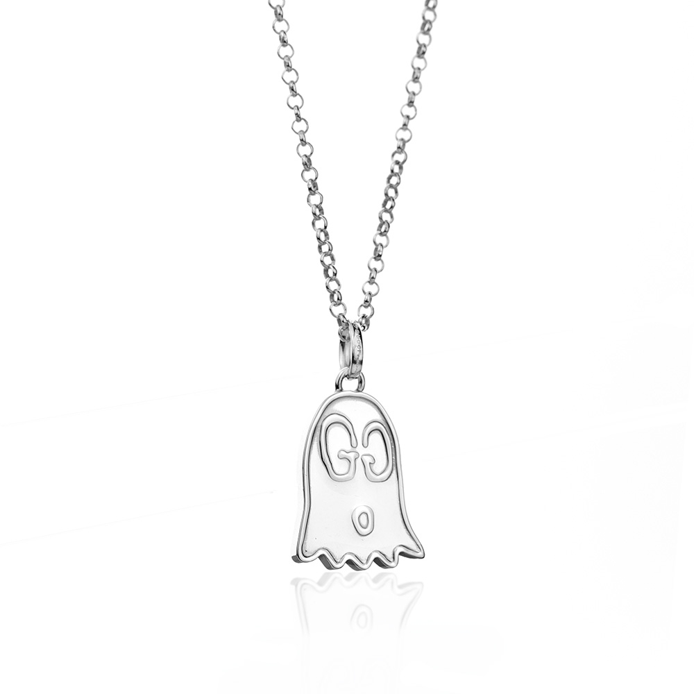 二手品GUCCI 古馳小精靈造型925純銀復古長版項鍊| GUCCI | Yahoo