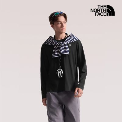 【The North Face 官方旗艦】北面男女款黑色寬鬆舒適長袖上衣｜8KQ3JK3