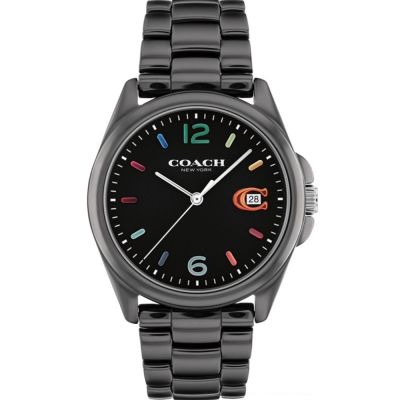COACH 官方授權 Greyson 時尚彩色刻度C字陶瓷錶-女錶(CO14503927)36mm