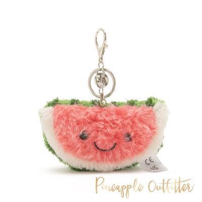 Pineapple Outfitter-粉嫩微甜西瓜絨毛吊飾-紅色