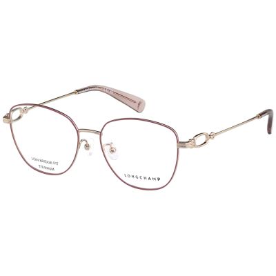 LONGCHAMP 純鈦 光學眼鏡(粉色配金色)LO2544LB