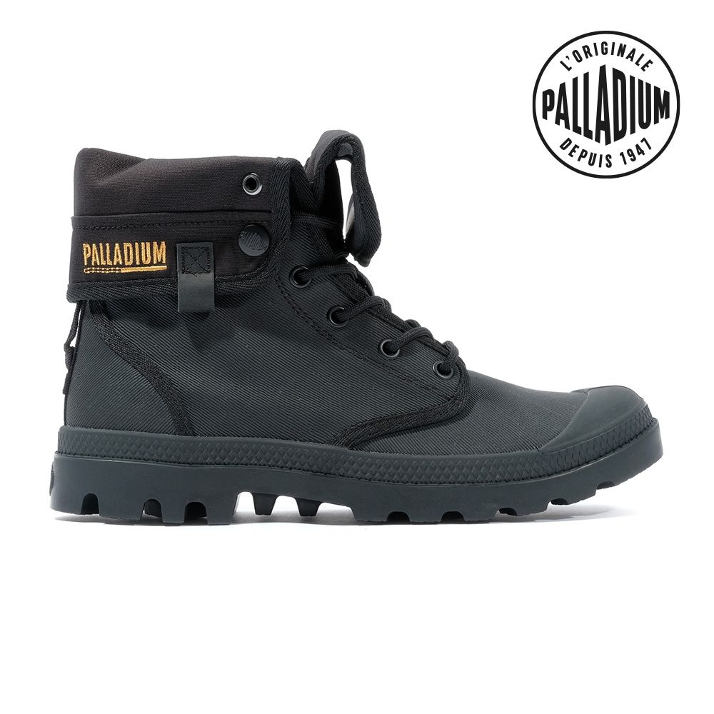 PALLADIUM BAGGY COATED經典反折軍靴/休閒鞋-男鞋/女鞋-黑 (黑色系)