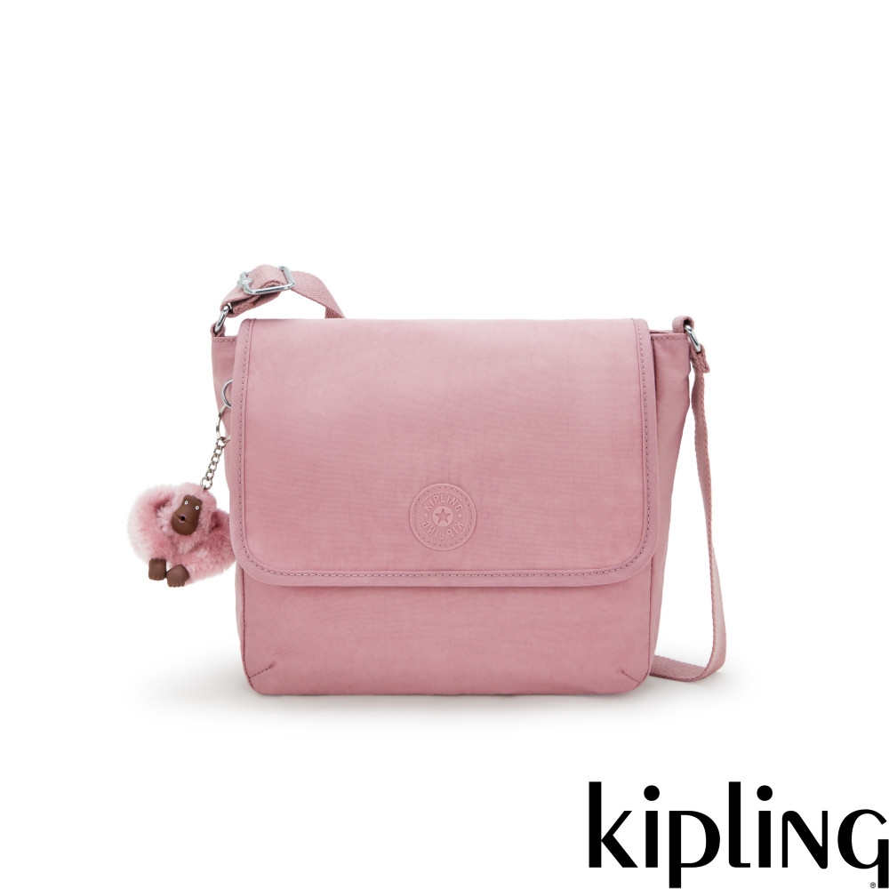 Kipling 溫柔荷花粉輕巧簡約側背包-TAMSIN B
