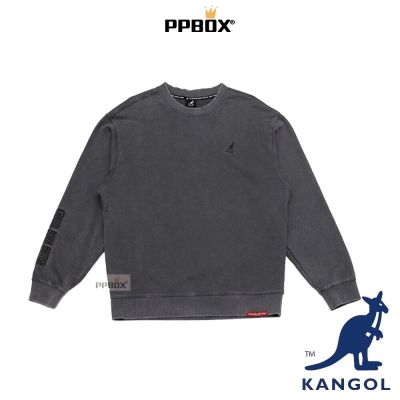 KANGOL 水洗復古大學T 長袖 衣服 【65558008】