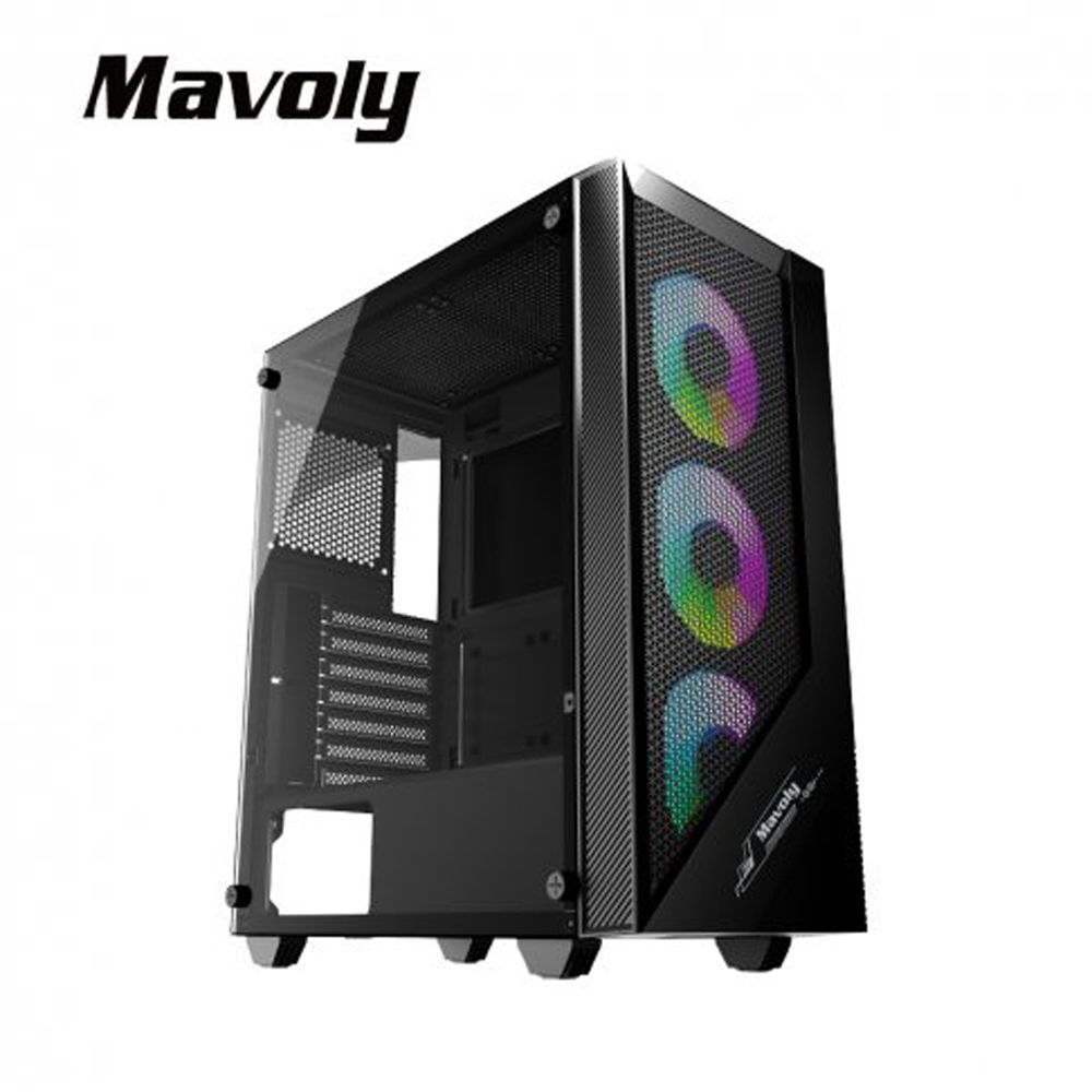 【Mavoly 松聖】3070 RGB電腦機殼｜炫光設計｜超大散熱空間設計