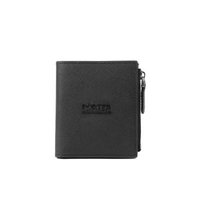 PORTER INTERNATIONAL - 細膩韌性DEFINE真皮雙折短夾 - 黑