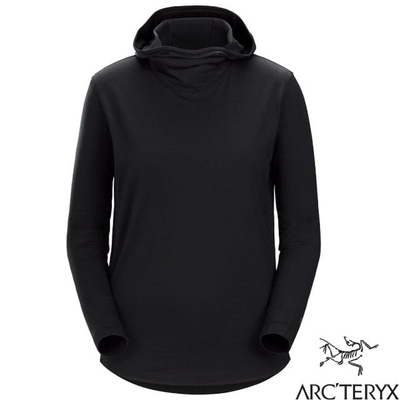 加拿大 ARCTERYX 始祖鳥 女 Lana 彈性長袖連帽防曬快乾排汗衣.T恤 X000006291-30428 黑