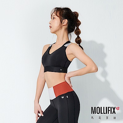[品牌週限定]Mollifix_高強度V領美背/雙肩織帶運動內衣