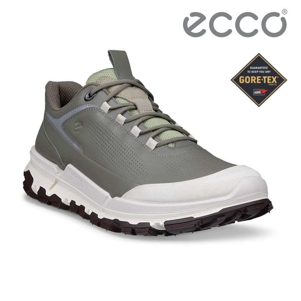 ECCO Biom 2.2 TRL M 蹤跡健步經典防水戶外休閒鞋 男鞋 砂礫灰/煙草綠/草綠色