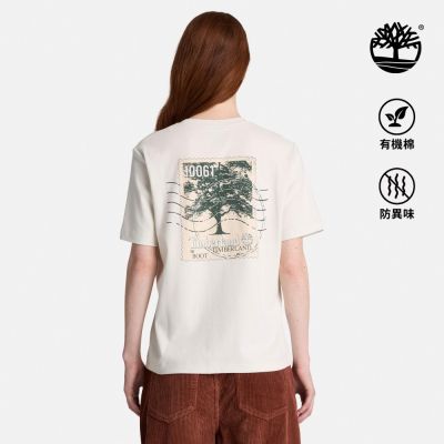 Timberland官方旗艦 女款白色TimberFresh TM科技短袖T恤|0YH5JCM9