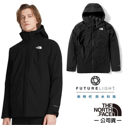【The North Face】男 FUTURELIGHT 防水透氣防風可調節連衣外套.風雨衣 4N9R-JK3 黑