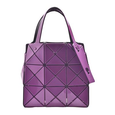 ISSEY MIYAKE 三宅一生 BAOBAO CARAT系列 3X3亮面手提包(紫色)