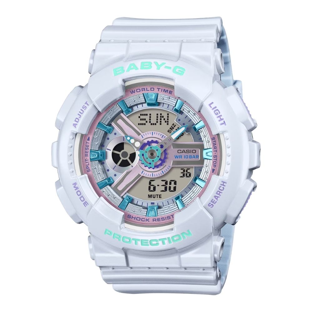 CASIO卡西歐 BABY-G Y3K 閃耀奪目  細膩優雅 雙顯錶款 BA-110MC-7A_43.4mm