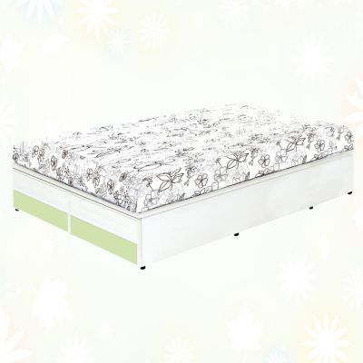 文創集-南亞塑鋼 尼亞 南亞塑鋼3.5尺單人床底(不含床墊)-106x188x26.7cm免組