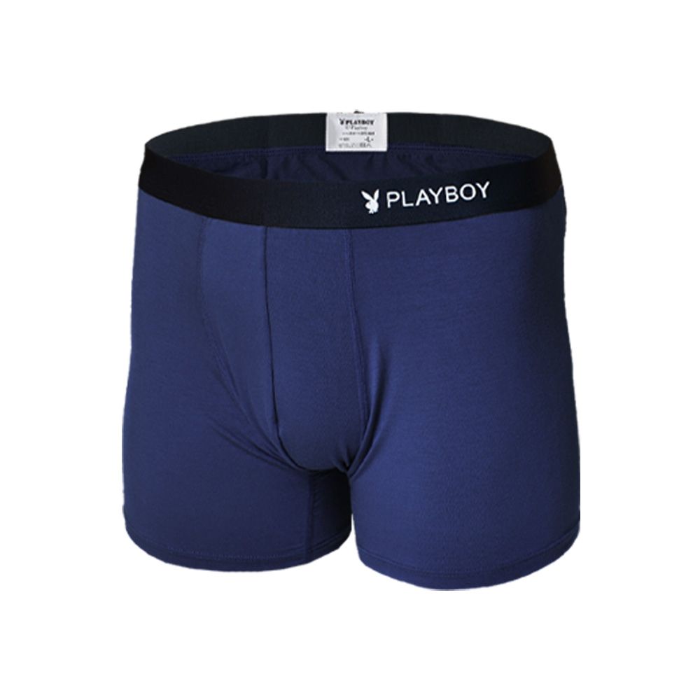 【PLAYBOY】莫代爾涼感貼身平口褲 (藍色系)