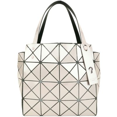 ISSEY MIYAKE 三宅一生 BAOBAO 4x4 亮面幾何手提/肩背包(裸色)