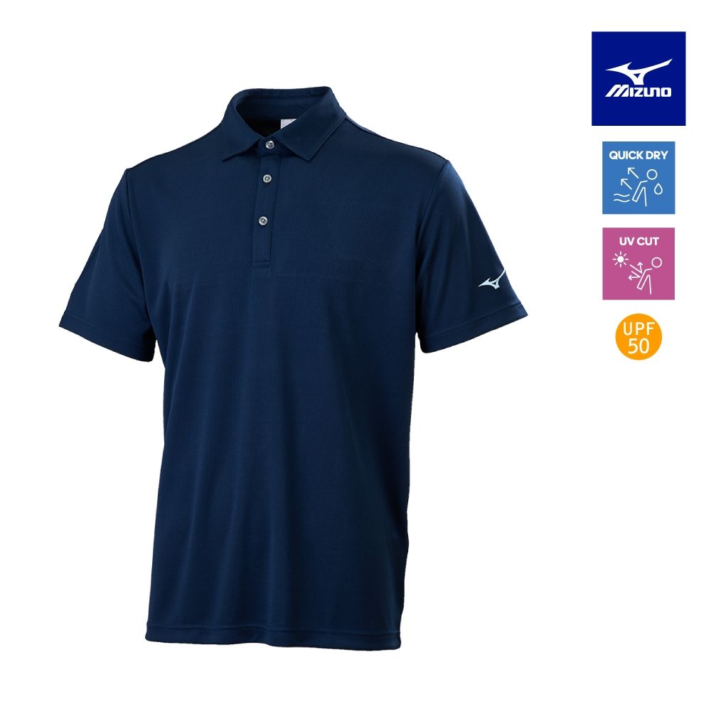 【MIZUNO 美津濃】抗UV 短袖POLO衫 32TAYA1314