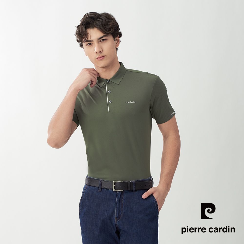 Pierre Cardin皮爾卡登 網路獨家 男款 素色百搭涼感/網眼透氣彈性短袖POLO衫(多色任選) (B款(涼感))