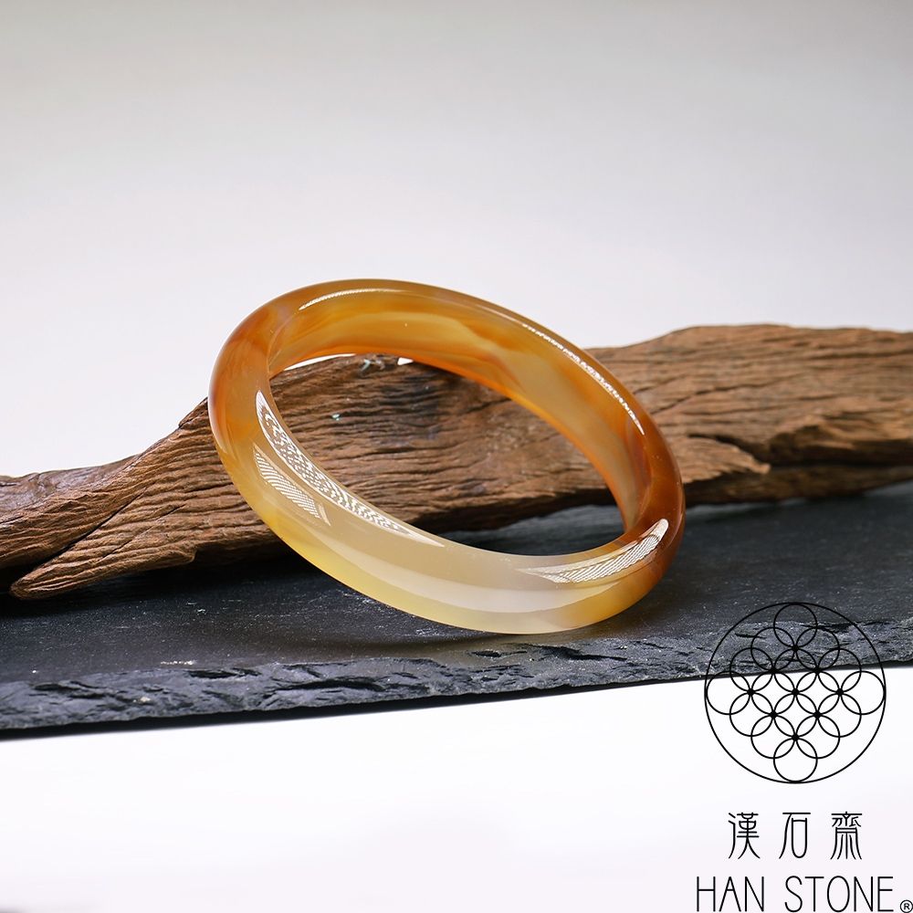 漢石齋】天然瑪瑙手鐲玉鐲(手圍20.6/ 版寬14.3mm) | 漢石齋| Yahoo購物中心