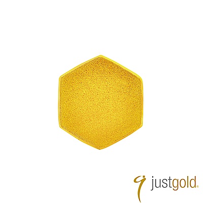 鎮金店Just Gold 搖滾蜂格純金系列 黃金單耳耳環(單粒-純金)