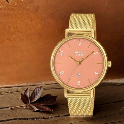 CASIO 卡西歐 SHEEN 米蘭帶優雅女錶 寵愛媽媽 送禮推薦 SHE-4562GM-4A
