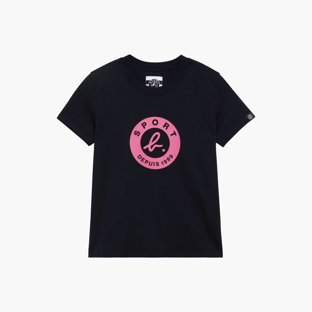 agnes b.Sport b. 女裝 logo 圖案T恤 多款 (圓形logo(黑))