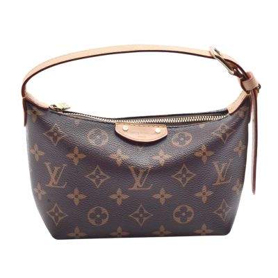 LOUIS VUITTON路易威登 LV  M27509 經典Pochette Hills系列Monogram帆布牛皮手提包(棕色)