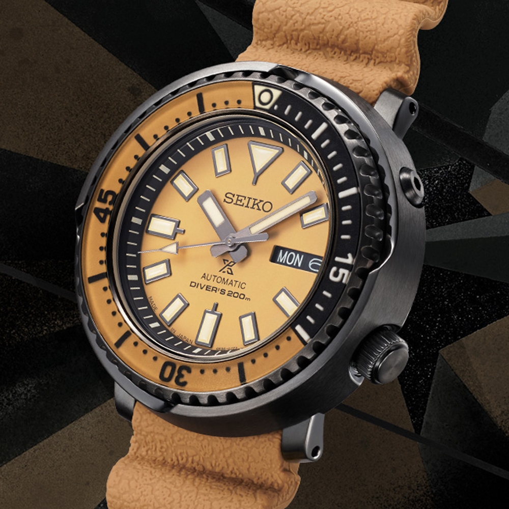 SEIKO精工Prospex 狩獵軍裝小鮪魚罐頭200米潛水機械錶4R36-08A0Q