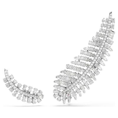 SWAROVSKI 施華洛世奇 Vienna 羽翼之美 天鵝羽毛鋯石耳環 開學換新季 送禮推薦 5749211
