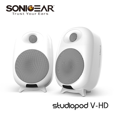 【SonicGear】/Studiopod V-HD/ 2.0聲道高傳真藍牙多媒體音箱系統_時尚白 White