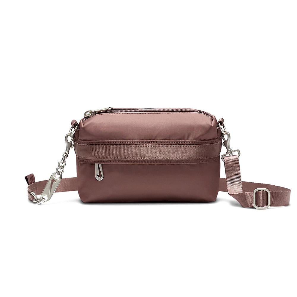 Nike Futura Luxe Crossbody 紅棕色金屬百搭鏈條腰包手拿斜背單肩包
